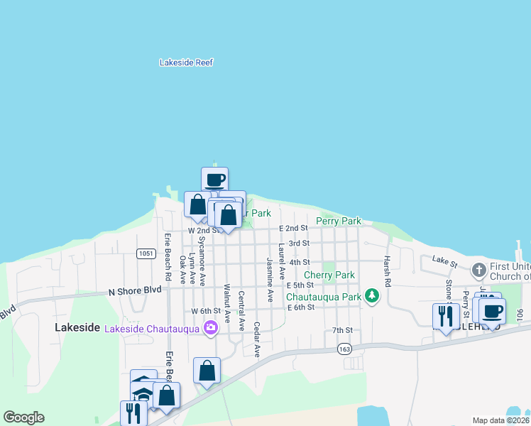 map of restaurants, bars, coffee shops, grocery stores, and more near 140 Jasmine Avenue in Lakeside Marblehead
