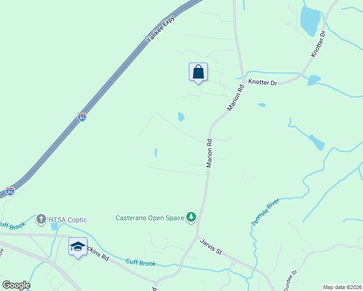 map of restaurants, bars, coffee shops, grocery stores, and more near 1513 Marion Road in Cheshire