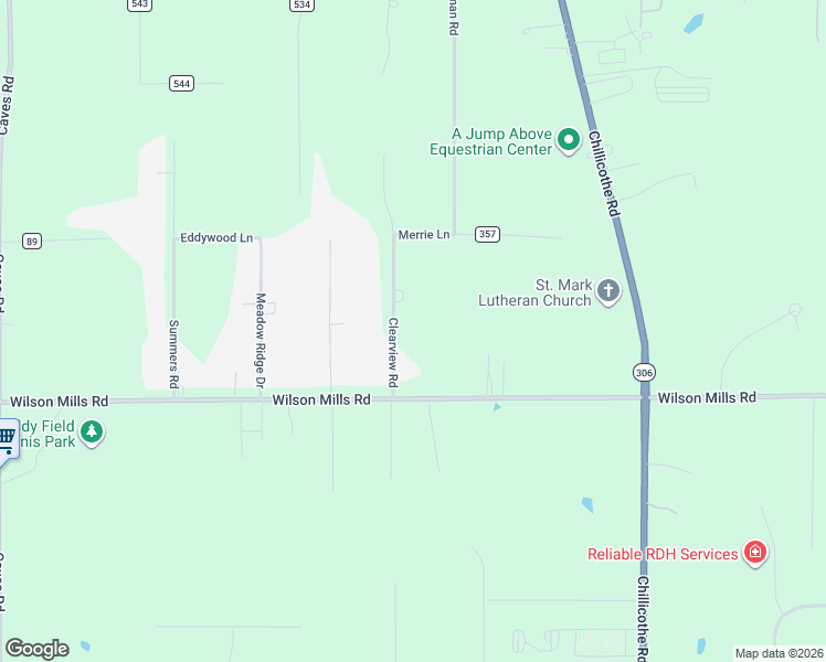 map of restaurants, bars, coffee shops, grocery stores, and more near 11945 Clearview Road in Chesterland