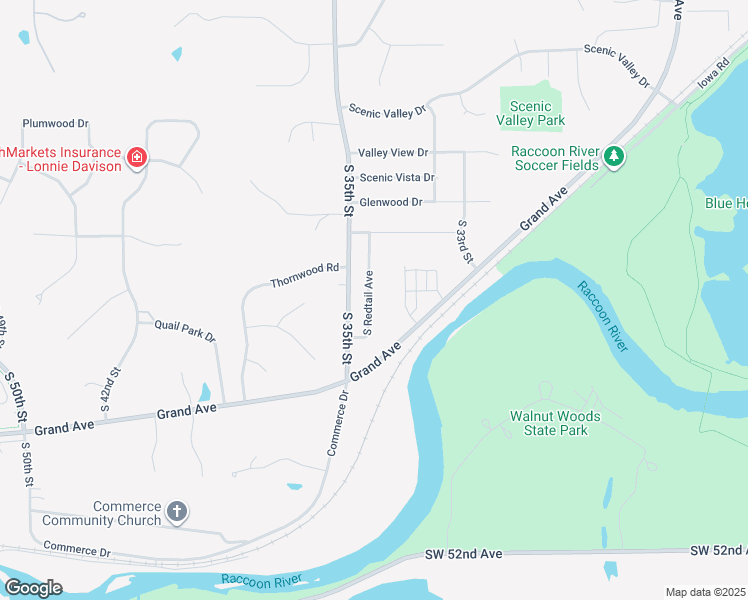 map of restaurants, bars, coffee shops, grocery stores, and more near 1668 South Redtail Avenue in West Des Moines