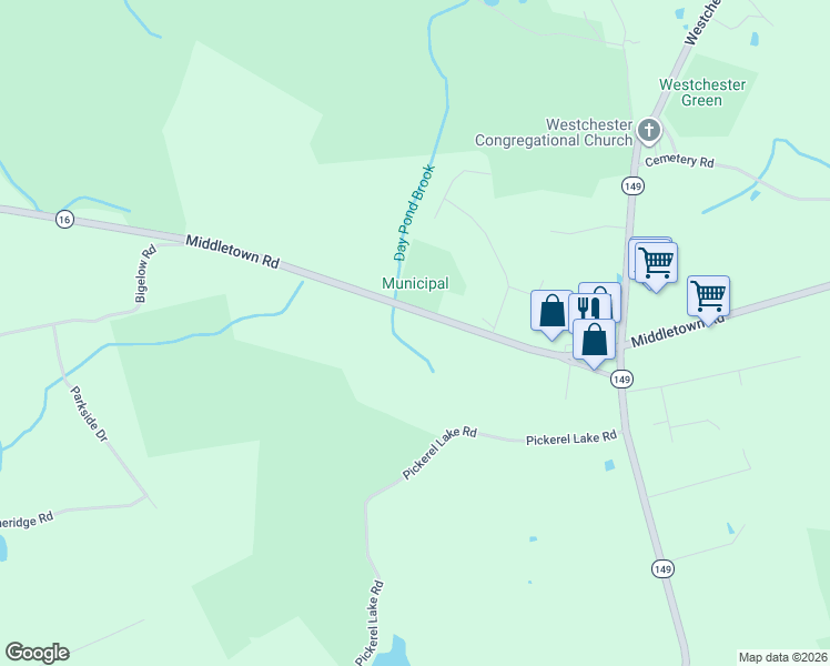 map of restaurants, bars, coffee shops, grocery stores, and more near 803 Middletown Road in Colchester