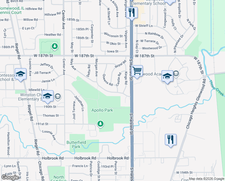 map of restaurants, bars, coffee shops, grocery stores, and more near 904 Bowling Green Drive in Homewood