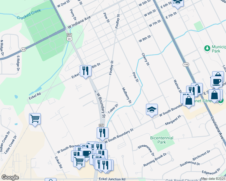 map of restaurants, bars, coffee shops, grocery stores, and more near 955 Lober Drive in Perrysburg