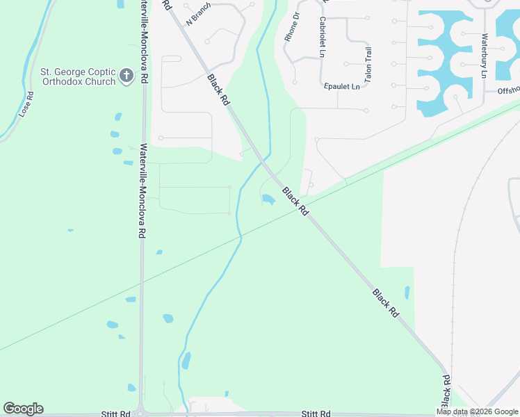 map of restaurants, bars, coffee shops, grocery stores, and more near 5002 Black Rd in Waterville