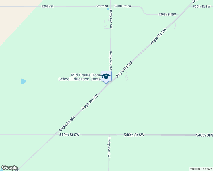 map of restaurants, bars, coffee shops, grocery stores, and more near 1592 Angle Road Southwest in Kalona
