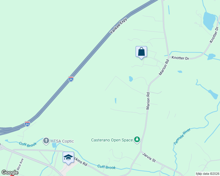 map of restaurants, bars, coffee shops, grocery stores, and more near 1481 Marion Road in Cheshire