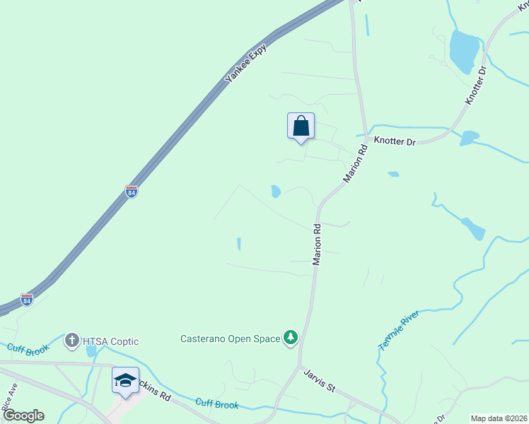 map of restaurants, bars, coffee shops, grocery stores, and more near 1481 Marion Road in Cheshire