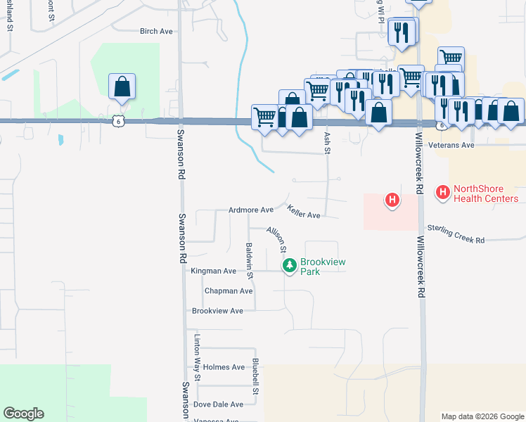 map of restaurants, bars, coffee shops, grocery stores, and more near 5753 Ardmore Avenue in Portage