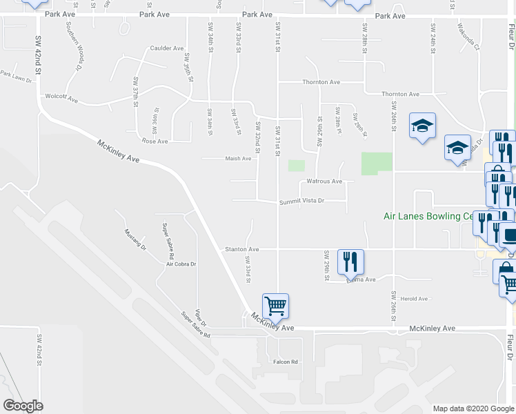 map of restaurants, bars, coffee shops, grocery stores, and more near 3111 Summit Vista Drive in Des Moines