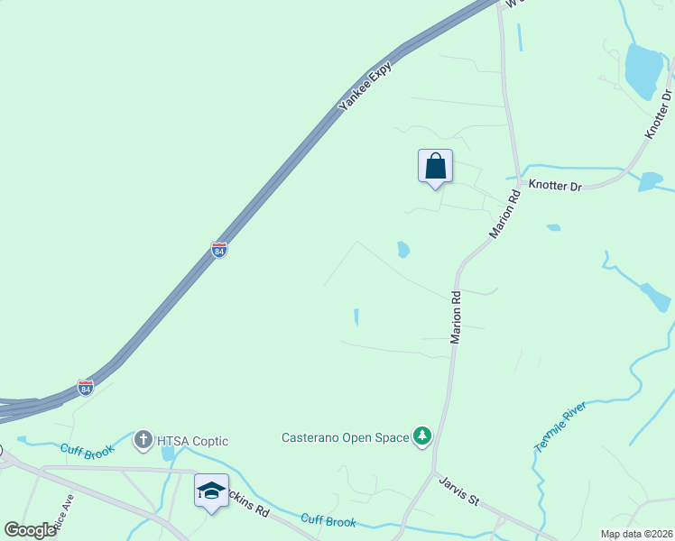 map of restaurants, bars, coffee shops, grocery stores, and more near 1481 Marion Road in Cheshire