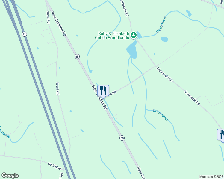 map of restaurants, bars, coffee shops, grocery stores, and more near 19 Dutton Road in Colchester