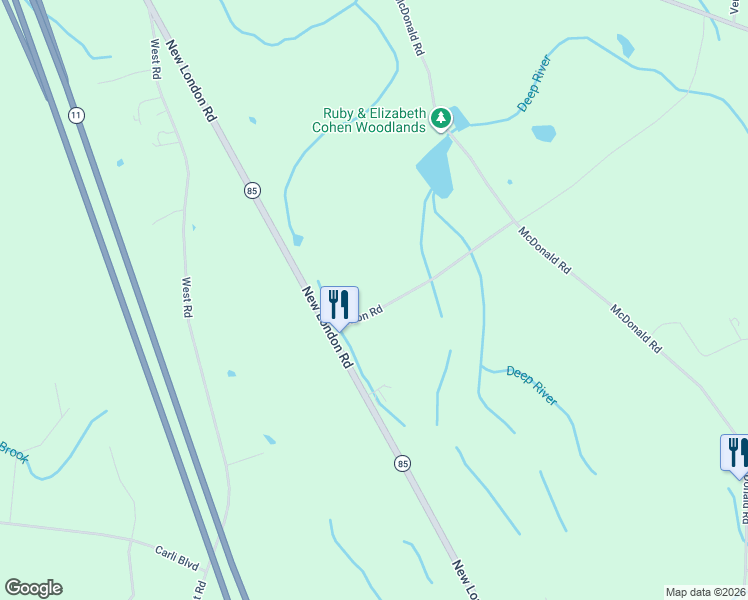 map of restaurants, bars, coffee shops, grocery stores, and more near 19 Dutton Road in Colchester