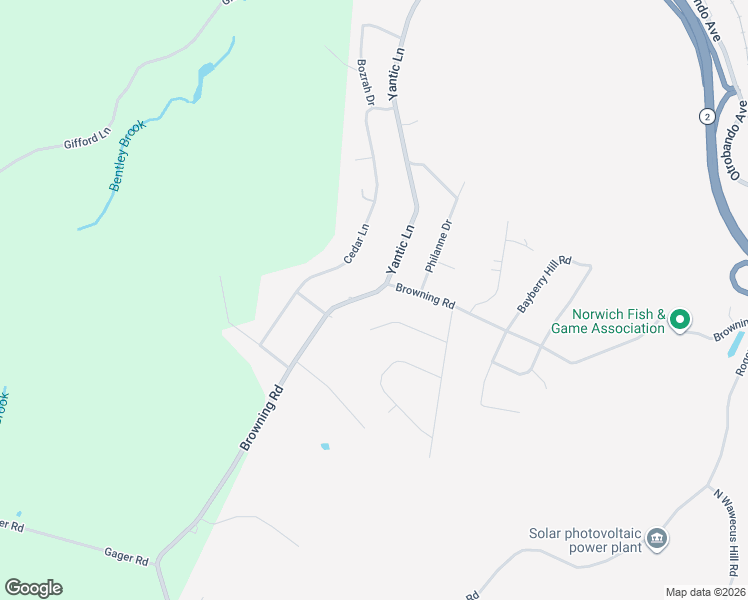 map of restaurants, bars, coffee shops, grocery stores, and more near 208 Browning Road in Norwich