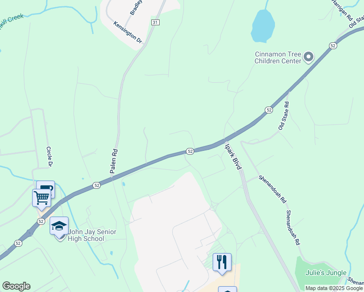 map of restaurants, bars, coffee shops, grocery stores, and more near 2135 New York 52 in Hopewell Junction