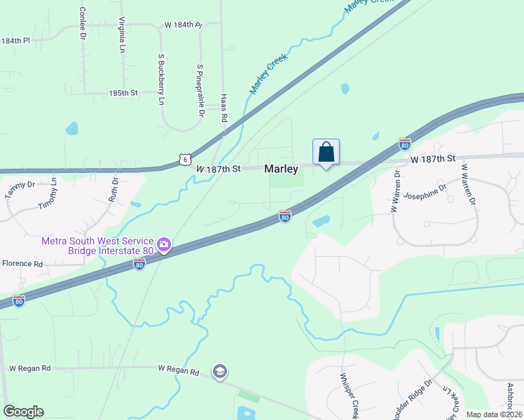 map of restaurants, bars, coffee shops, grocery stores, and more near 12647 Maple Road in Mokena