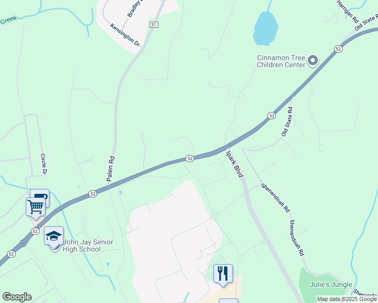 map of restaurants, bars, coffee shops, grocery stores, and more near 2135 New York 52 in Hopewell Junction