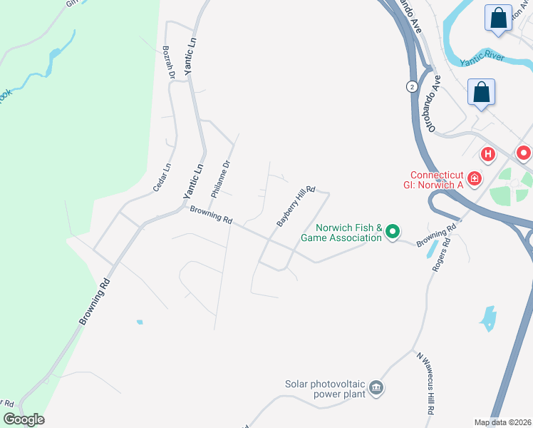 map of restaurants, bars, coffee shops, grocery stores, and more near 11 Beechwood Boulevard in Norwich