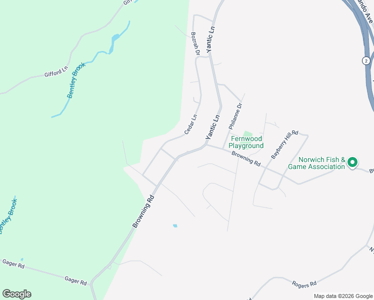 map of restaurants, bars, coffee shops, grocery stores, and more near 223 Browning Road in Norwich