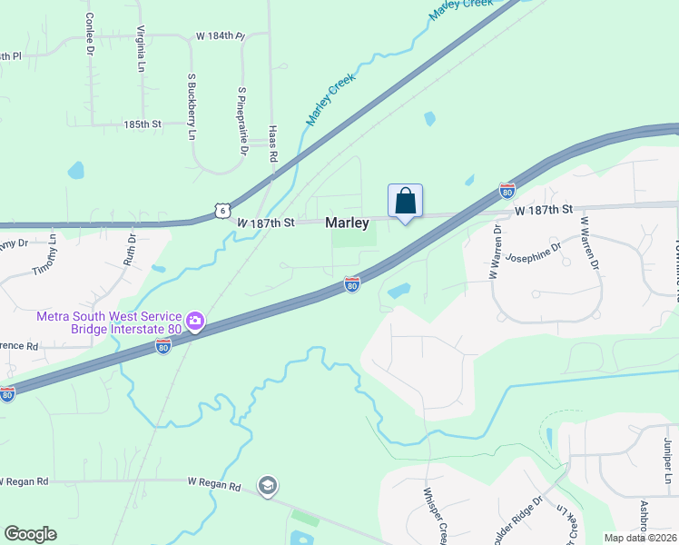 map of restaurants, bars, coffee shops, grocery stores, and more near 12647 Maple Road in Mokena