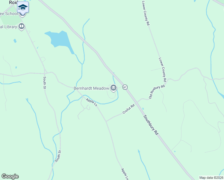 map of restaurants, bars, coffee shops, grocery stores, and more near 19 Bernhardt Meadow Lane in Roxbury