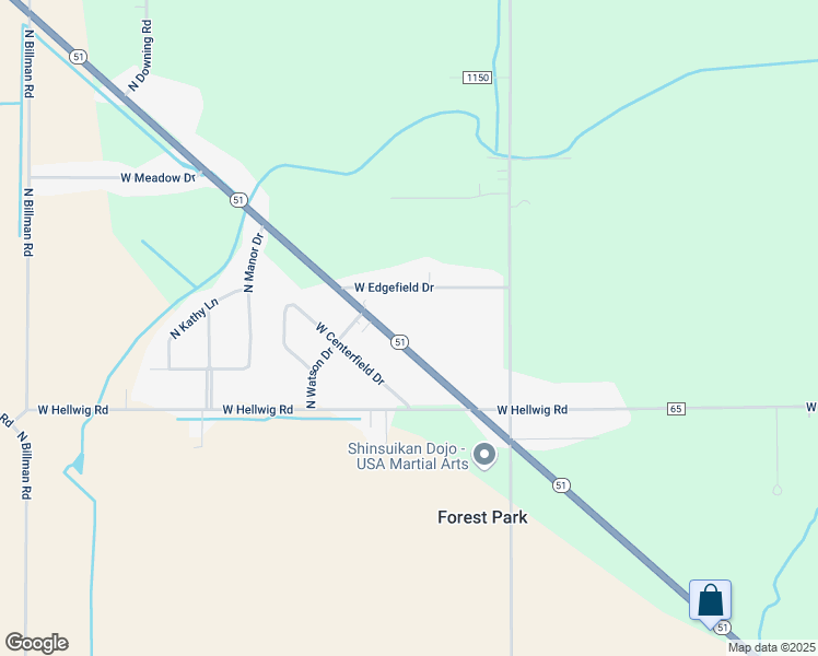 map of restaurants, bars, coffee shops, grocery stores, and more near 23225 Ohio 51 in Genoa