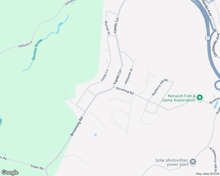 map of restaurants, bars, coffee shops, grocery stores, and more near 208 Browning Road in Norwich