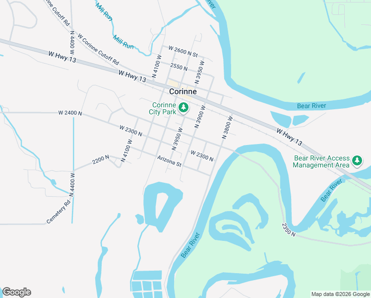 map of restaurants, bars, coffee shops, grocery stores, and more near 2300 North 3900 West in Corinne