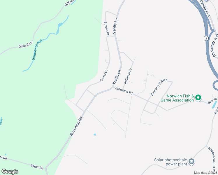 map of restaurants, bars, coffee shops, grocery stores, and more near 208 Browning Road in Norwich