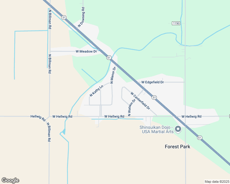 map of restaurants, bars, coffee shops, grocery stores, and more near 2209 North Manor Drive in Genoa