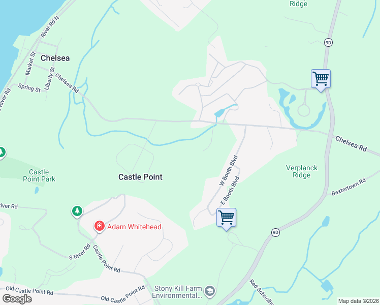 map of restaurants, bars, coffee shops, grocery stores, and more near 112 Chelsea Road in Wappingers Falls