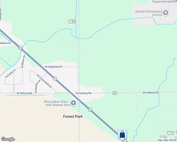 map of restaurants, bars, coffee shops, grocery stores, and more near 2269 N Reiman Rd in Genoa