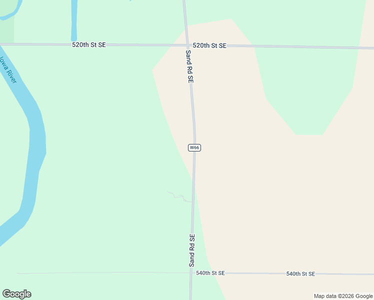 map of restaurants, bars, coffee shops, grocery stores, and more near 5285 Sand Road Southeast in Iowa City
