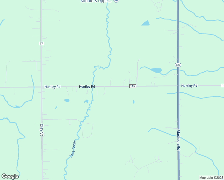 map of restaurants, bars, coffee shops, grocery stores, and more near 16291 Huntley Road in Huntsburg