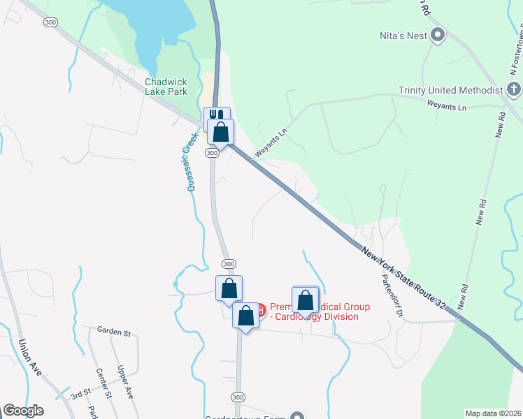 map of restaurants, bars, coffee shops, grocery stores, and more near 11 Berry Lane in Newburgh