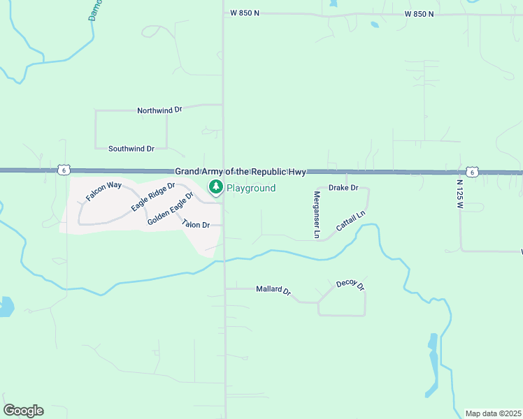 map of restaurants, bars, coffee shops, grocery stores, and more near 798 Canvasback Lane in Valparaiso