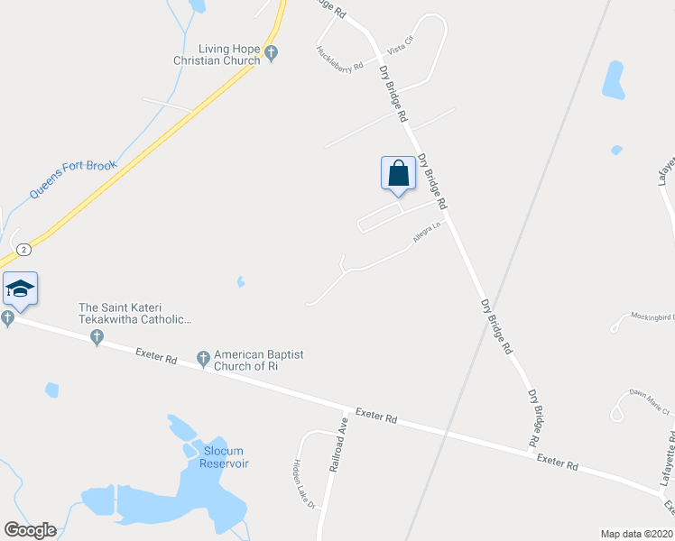 map of restaurants, bars, coffee shops, grocery stores, and more near 159 Allegra Lane in North Kingstown