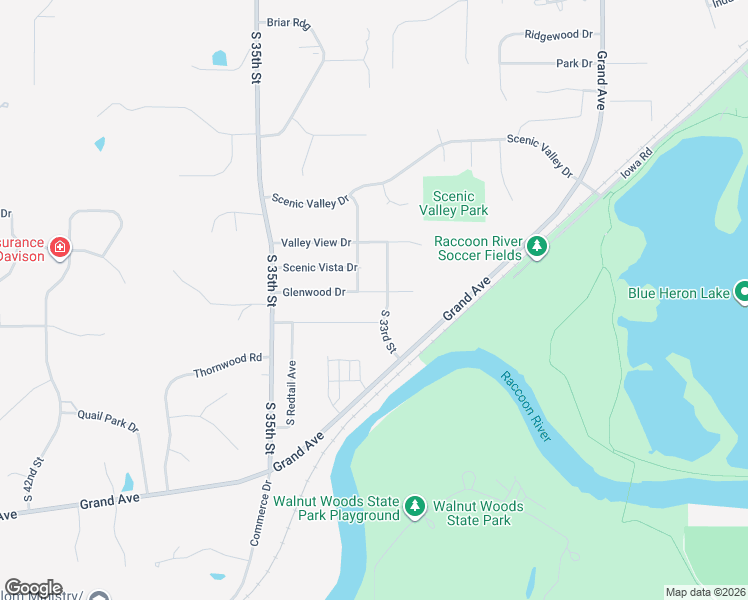 map of restaurants, bars, coffee shops, grocery stores, and more near 3324 Glenwood Drive in West Des Moines