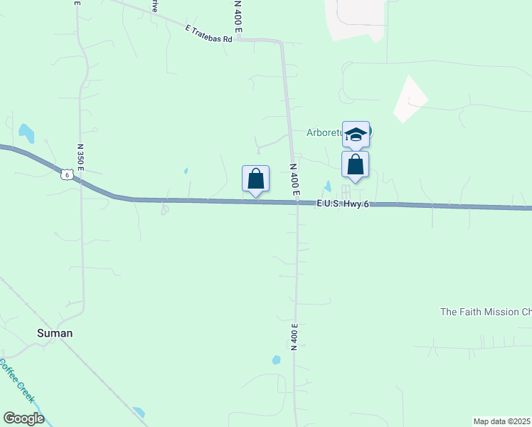 map of restaurants, bars, coffee shops, grocery stores, and more near 345-405 Grand Army of the Republic Hwy in Valparaiso