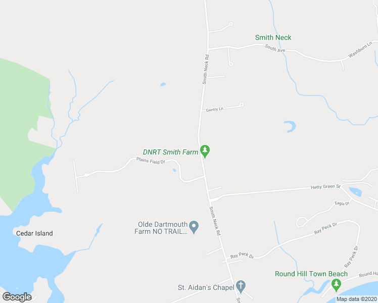 map of restaurants, bars, coffee shops, grocery stores, and more near 362 Smith Neck Road in Dartmouth