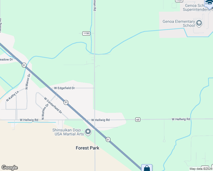 map of restaurants, bars, coffee shops, grocery stores, and more near 2269 N Reiman Rd in Genoa