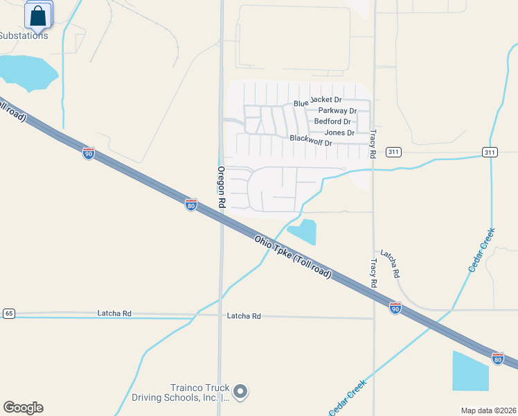 map of restaurants, bars, coffee shops, grocery stores, and more near Ohio Turnpike in Walbridge