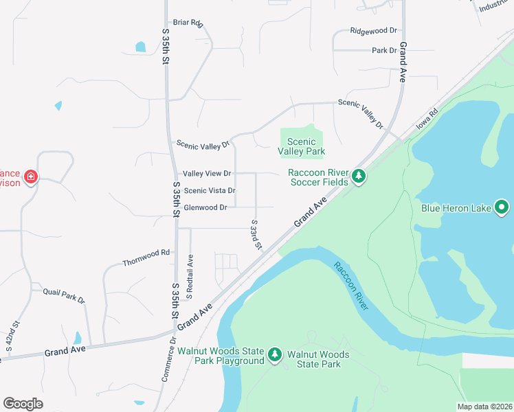 map of restaurants, bars, coffee shops, grocery stores, and more near 3324 Glenwood Drive in West Des Moines