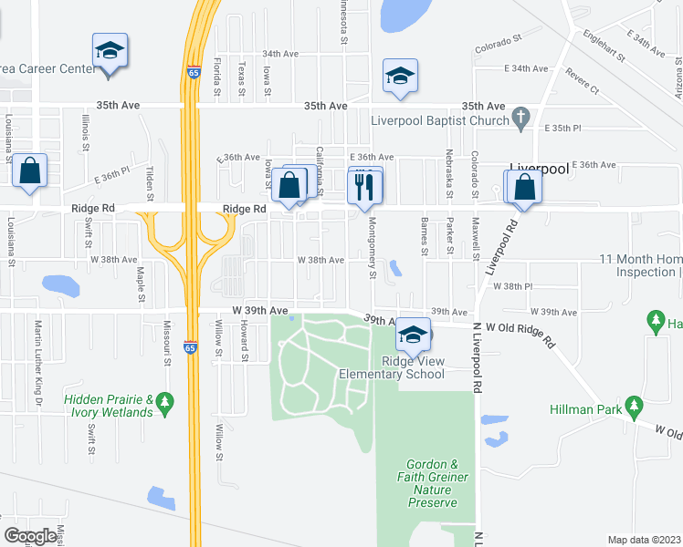 map of restaurants, bars, coffee shops, grocery stores, and more near 3808 Maitland Street in Hobart