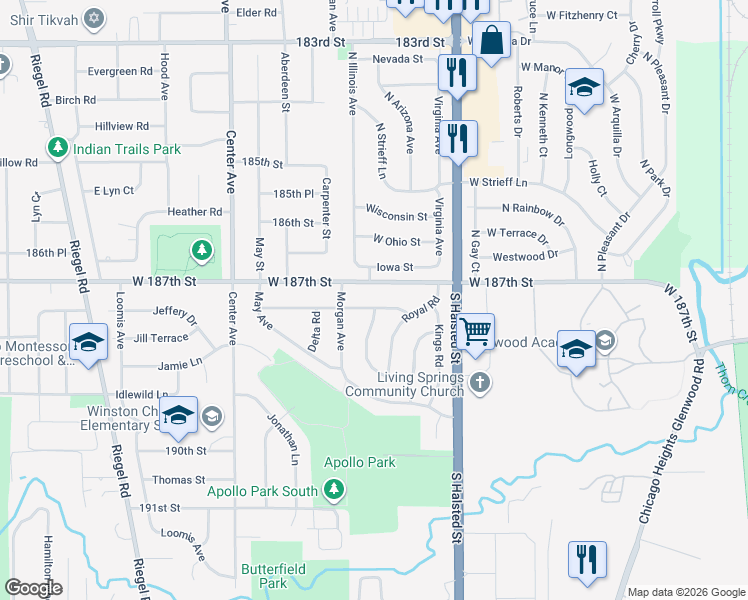 map of restaurants, bars, coffee shops, grocery stores, and more near 911 Coach Road in Homewood