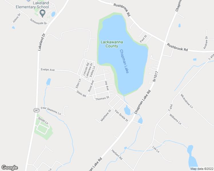 map of restaurants, bars, coffee shops, grocery stores, and more near Washington Street in Jermyn