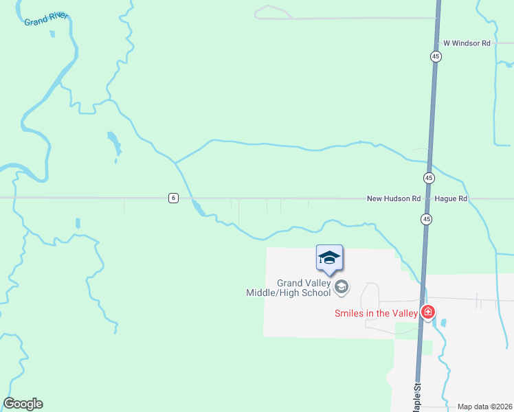 map of restaurants, bars, coffee shops, grocery stores, and more near 3554 New Hudson Road in Orwell