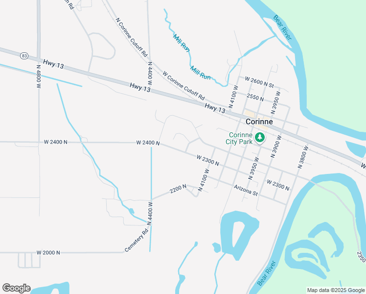 map of restaurants, bars, coffee shops, grocery stores, and more near 2315 North 4160 West in Corinne