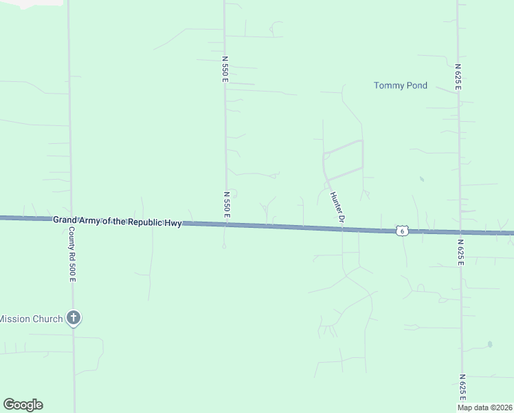 map of restaurants, bars, coffee shops, grocery stores, and more near 801-841 North 550 East in Westville