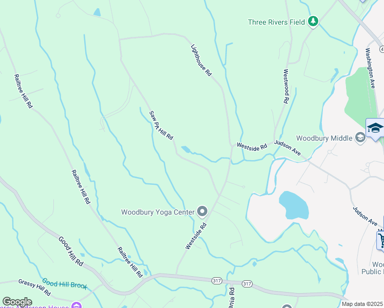 map of restaurants, bars, coffee shops, grocery stores, and more near 46 Saw Pit Hill Road in Woodbury