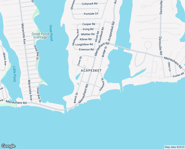 map of restaurants, bars, coffee shops, grocery stores, and more near 67 Bridge Street in Falmouth